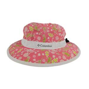 COLUMBIA GIRLS PINK FLORAL BOONEY HAT SOLAR STREAM UV PROTECT YOUTH OS